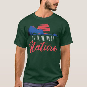 Nature And Music Guitar Trees Retro  T-Shirt