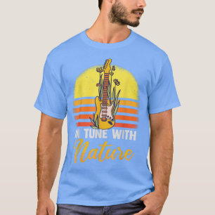 Nature And Music Retro Vintage Guitar Player Music T-Shirt
