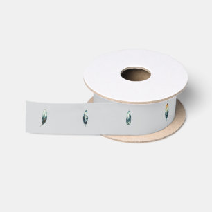 Nature and Wildlife Images on Feathers 1.5" Satin Ribbon