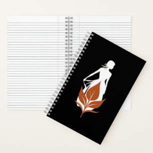 Nature and Woman Silhouette Elegant Feminine Art Notebook
