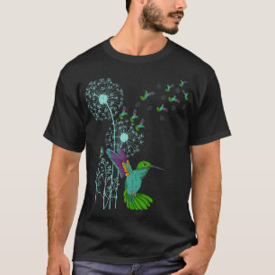 Nature Animal Lover Dandelion Bird Hummingbird T-Shirt