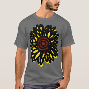 Nature Art Abstract Yellow Sunflower T-Shirt