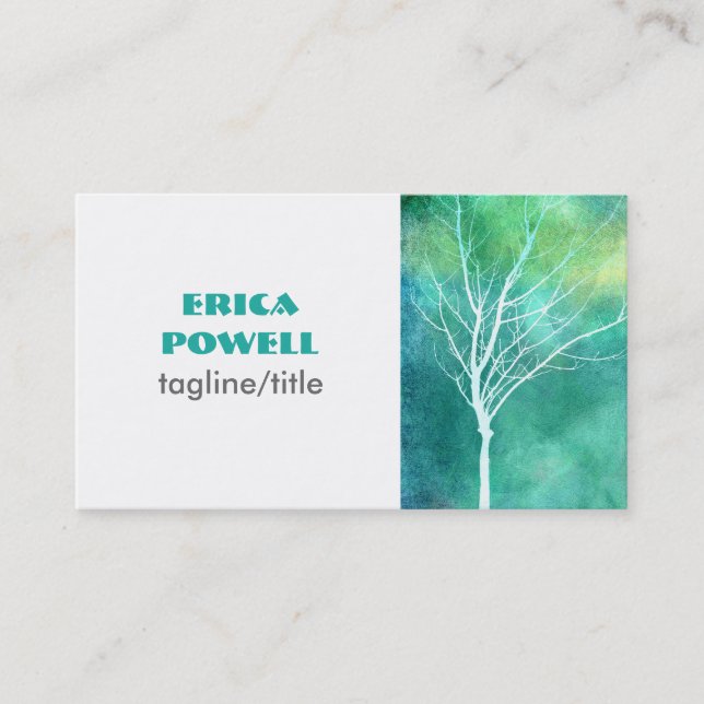 nature art business card custom double sided (Front)