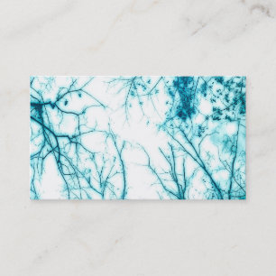 nature art elegant blue tree branches  business card