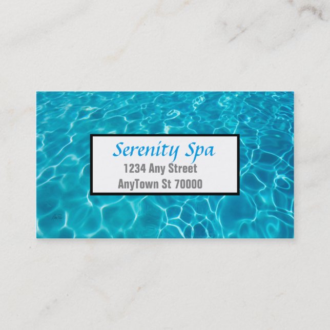 nature art spa business card custom double sided (Front)