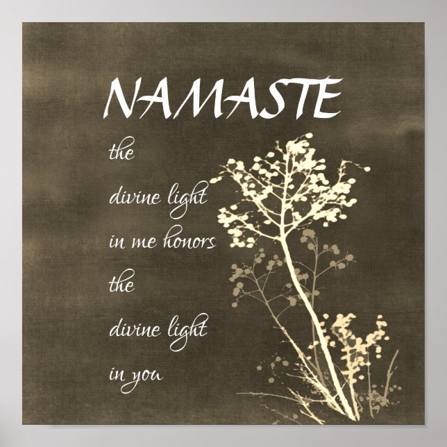 nature art zen Namaste quote poster (Front)