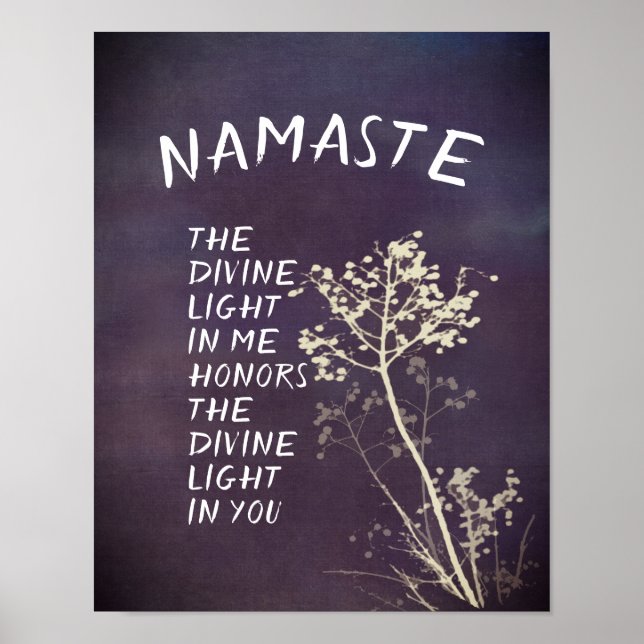 nature art zen Namaste quote wall decor (Front)