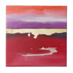 Nature at Peace II Tile<br><div class="desc">Nature at Peace II by Joyce Combs. Abstract piece of art that almost appears to look like a sunset with the use of reds and oranges. | 158380FNE</div>