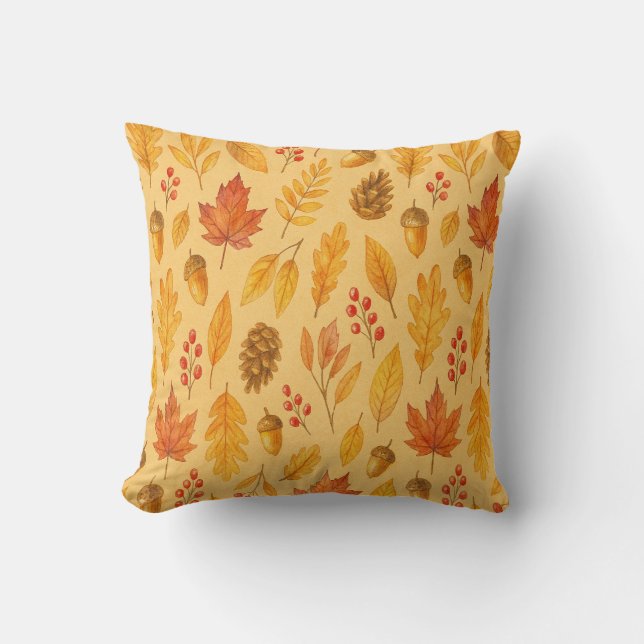 Nature autumn pattern cushion (Front)