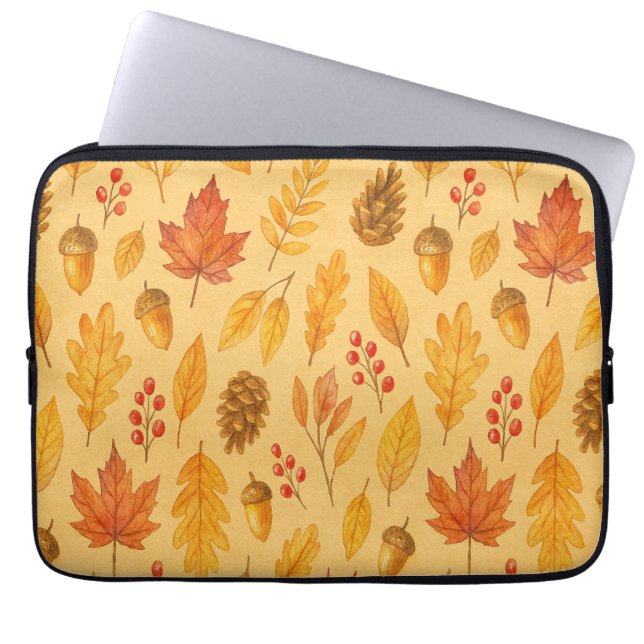 Nature autumn pattern laptop sleeve (Front)