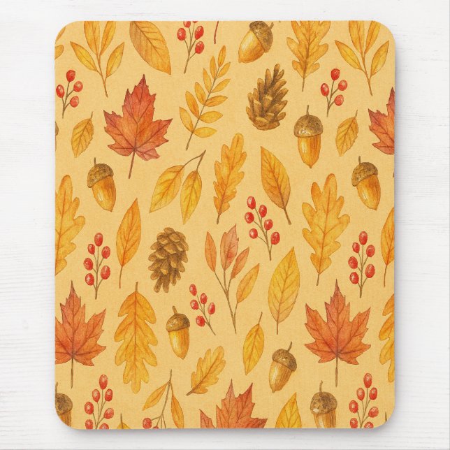 Nature autumn pattern mouse mat (Front)
