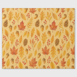 Nature autumn pattern wrapping paper