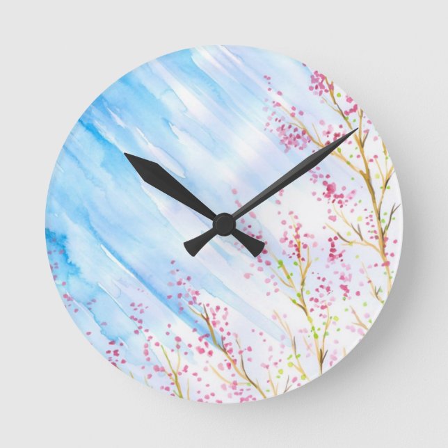 Nature background round clock (Front)