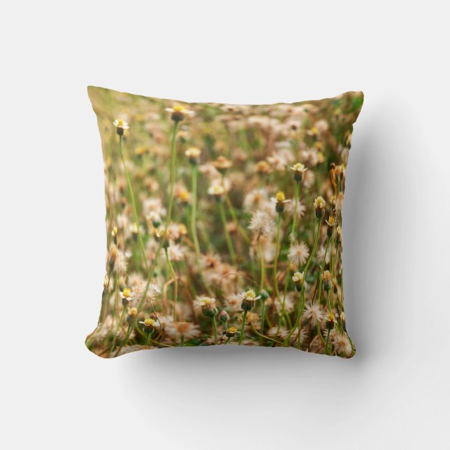 Nature background with grass flowerbackground, bea cushion (Front)