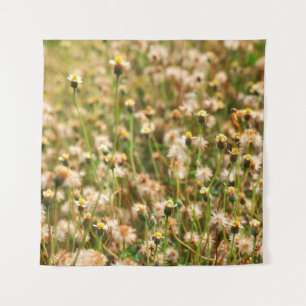 Nature background with grass flowerbackground, bea tapestry