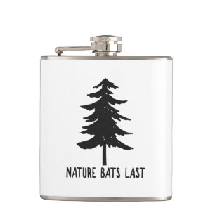 Nature Bats Last Hip Flask