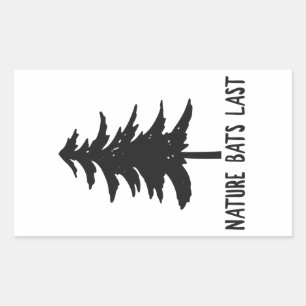 Nature Bats Last Rectangular Sticker