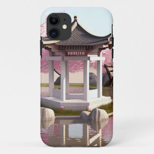 Nature Beauty Sakura Cherry Blossom Garden View iPhone 11 Case