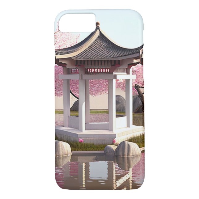 Nature Beauty Sakura Cherry Blossom Garden View Case-Mate iPhone Case (Back)