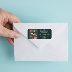 Nature Bee Floral Moving label New Home Change of