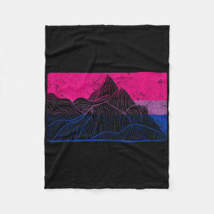 Nature Bi Flag Mountain Hiking Subtle Lgbt Biual P Fleece Blanket
