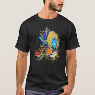 Nature Bird Animal Birdwatching Fullmoon Bird T-Shirt