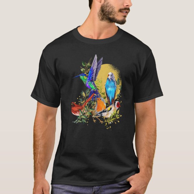 Nature Bird Animal  Birdwatching Fullmoon Bird T-Shirt (Front)