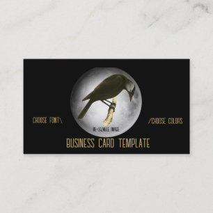 Nature BlackBirds Moon Raven Business Card