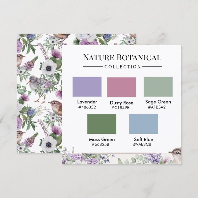 Nature Botanical Colour Palette Card (Front/Back)