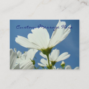 Nature Business cards White Daisy Flowers Blue Sky