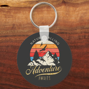 Nature Calling   Mountain Adventure Awaits  Key Ring
