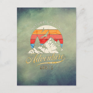 Nature Calling Mountain Adventure Awaits Postcard