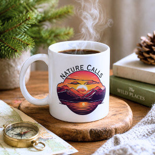 Nature Calls Mountain Sunset Coffee Mug