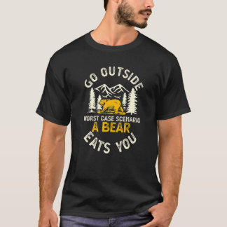 Nature Camping  Camper Outdoor Campfire T-Shirt