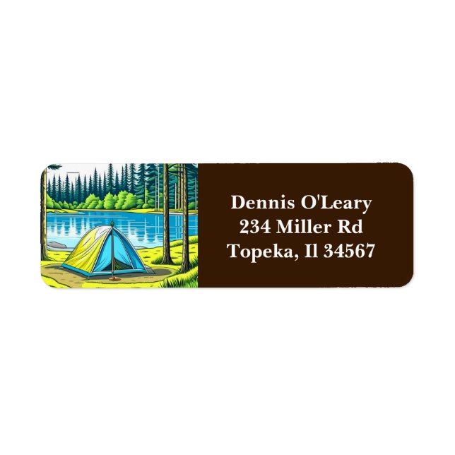 Nature Camping Themed Tent in the Woods (Front)