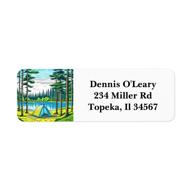 Nature Camping Themed Tent in the Woods (Front)