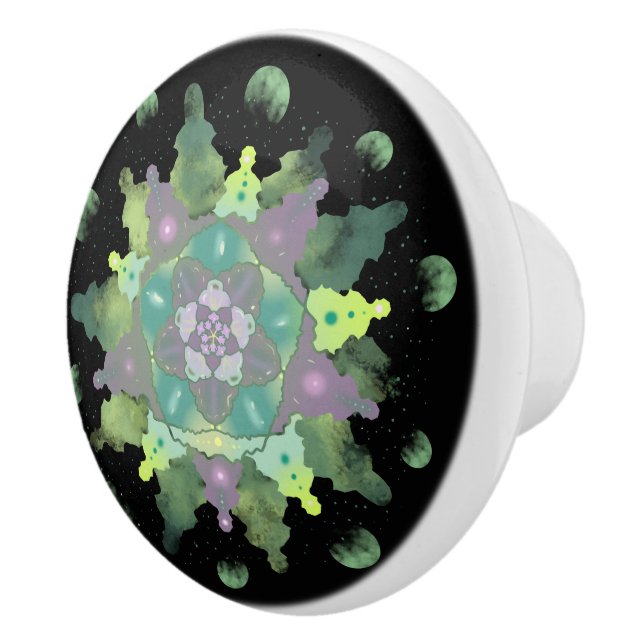 Nature Child Mandala Pattern Ceramic Knob (Right)