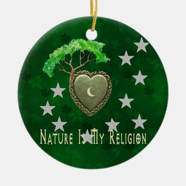 Nature Church Ceramic Tree Decoration (Front)