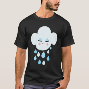Nature Clouds Rain Cloud Girl Women Meteorologist  T-Shirt