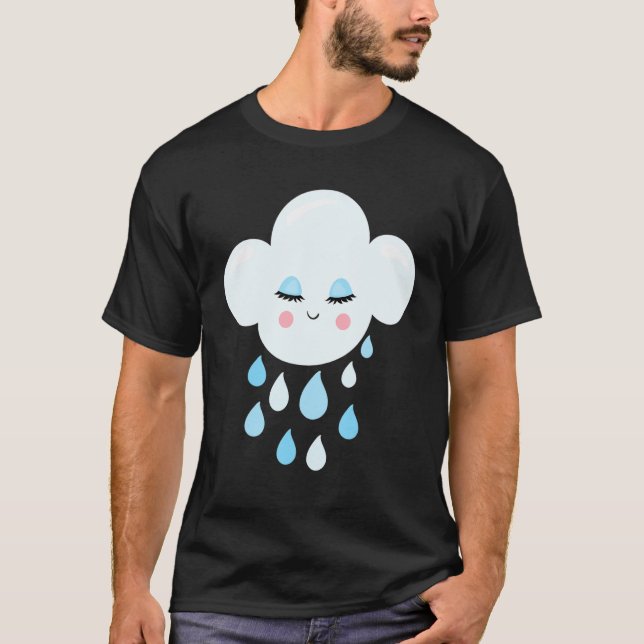 Nature Clouds Rain Cloud Girl Women Meteorologist  T-Shirt (Front)