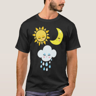 Nature Clouds Rain Sun Cloud Moon Future Meteorolo T-Shirt