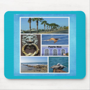 Nature collage of San Juan, Puerto Rico Mouse Mat