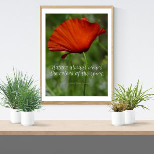 Nature Colors Emerson Quote Poster
