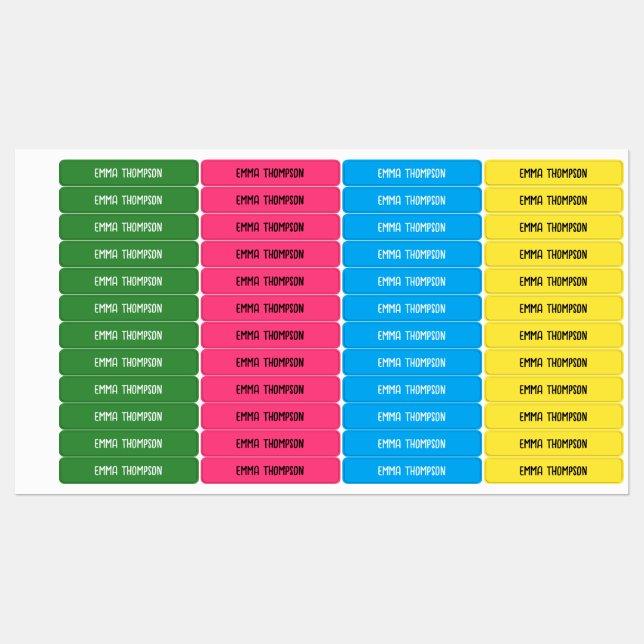 Nature colour name labels for kids school (Sheet)