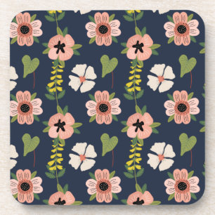 Nature Colourful Flowers Cute Watercolor     Coaster