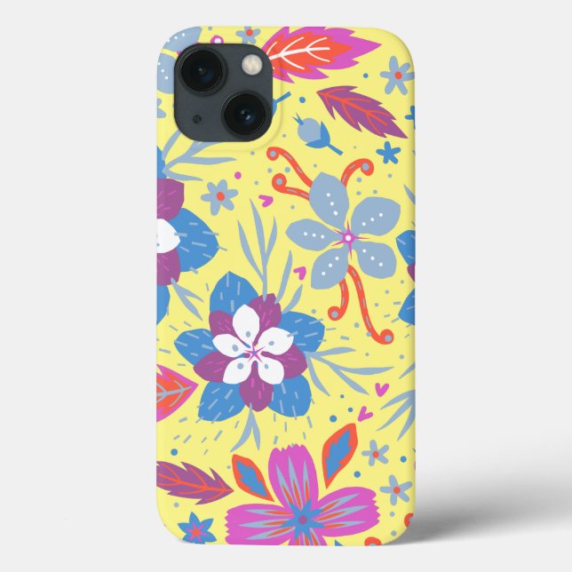 Nature Colourful Flowers Vintage           Case-Mate iPhone Case (Back)
