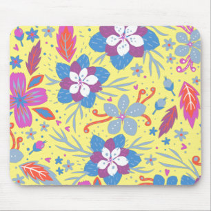Nature Colourful Flowers Vintage Mouse Mat