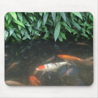 Nature Cool Koi Fishes in Pond Design Mouse Pad