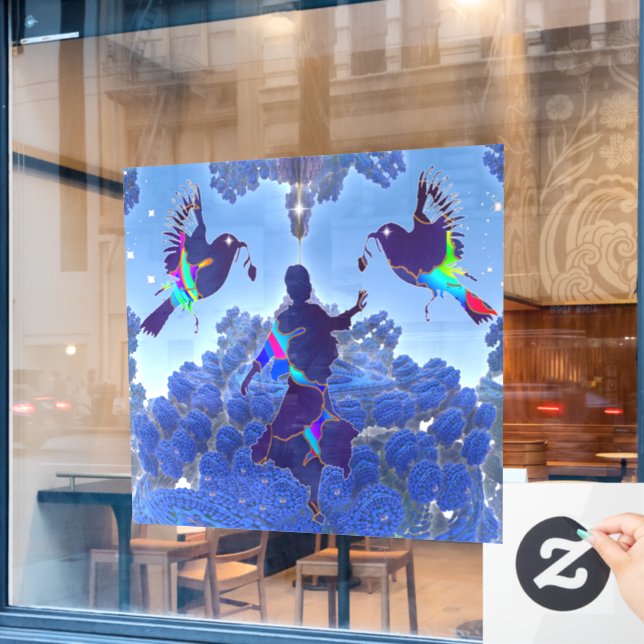 Nature Dance  Window Cling (Cafe Window)