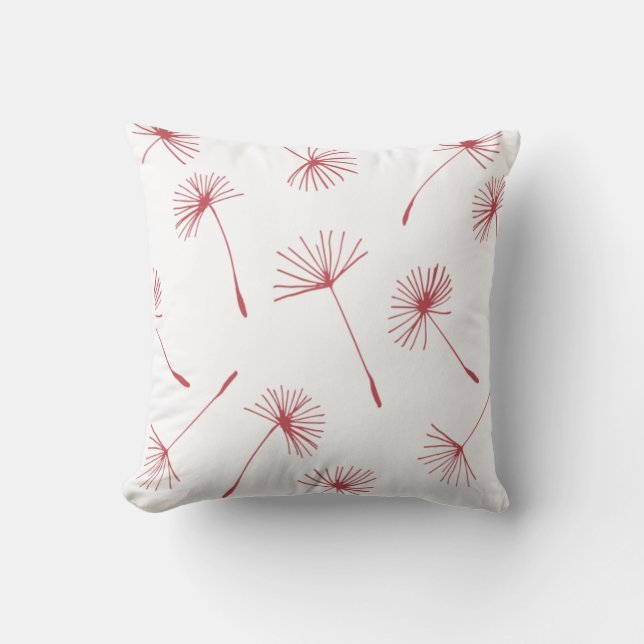 Nature - Dandelions in fuschia Cushion (Front)